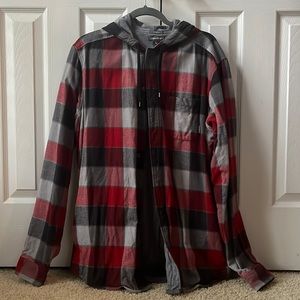 Mens Eddie Bauer flannel hoodie